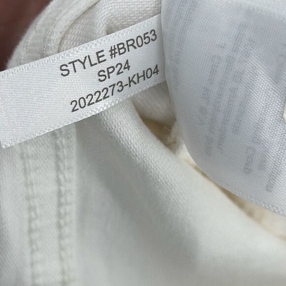 NWT J. Crew Womens Ivory Mid-Rise Frayed Hem Wide Leg Crop Pants Size 24T - Picture 9 of 9